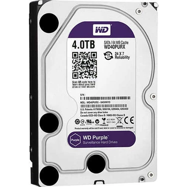 WD WD40PURX 3.5" 4TB 5400RPM 64MB Sata 7/24