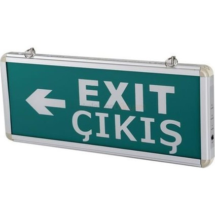 CT-9166 3W Exıt Çıkış Armatürü Ledli 3 Saat Akülü