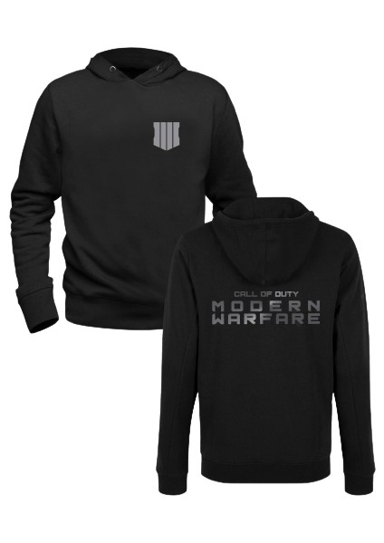 Call Of Duty Dijital Baskılı Siyah Ön Arka Baskılı Çocuk Sweatshirt