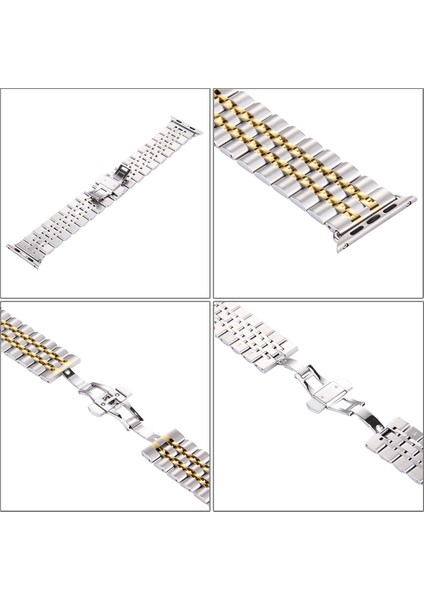 puluz Apple Watch Uyumlu 38Mm Için Kadın Çelik Saat Kordonu Gümüş Altın (Yurt Dışından) modelleri