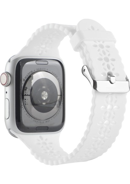 puluz Apple Watch Uyumlu 7 Için Silikon Kayış Oymak 45Mm / 6&Se&5&4 44Mm / 3&2&1 42Mm Beyaz (Yurt Dışından) fiyatları