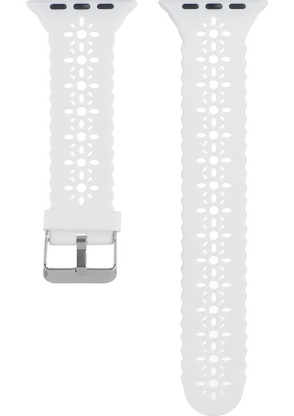 puluz Apple Watch Uyumlu 7 Için Silikon Kayış Oymak 45Mm / 6&Se&5&4 44Mm / 3&2&1 42Mm Beyaz (Yurt Dışından) indirimleri