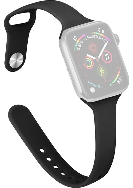 puluz Apple Watch Uyumlu 7 Için Silikon Kayış 45Mm / 6&Se&5&4 44Mm / 3&2&1 42Mm Siyah (Yurt Dışından)