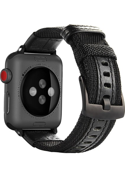 puluz Apple Watch Uyumlu Series 7 Için 41Mm / 6 & Se & 5 & 4 40Mm / 3 & 2 & 1 38Mm Kordonlu Saat Siyah (Yurt Dışından)