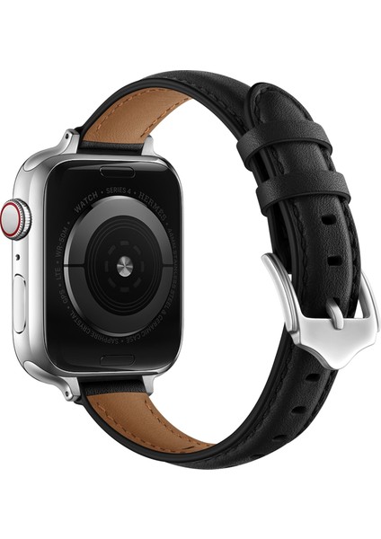 puluz Kayış Apple Watch Uyumlu Series 7 45Mm / 6 & Se & 5 & 4 44Mm / 3 & 2 & 1 42Mm Siyah Gümüş Toka (Yurt Dışından) modelleri