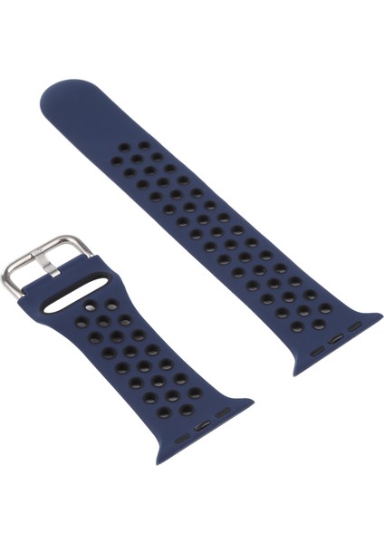 puluz Apple Watch Uyumlu 6 & Se & 5 & 4 Için Silikon Kayış + Kılıf 40Mm Mavi Siyah (Yurt Dışından) fiyatları