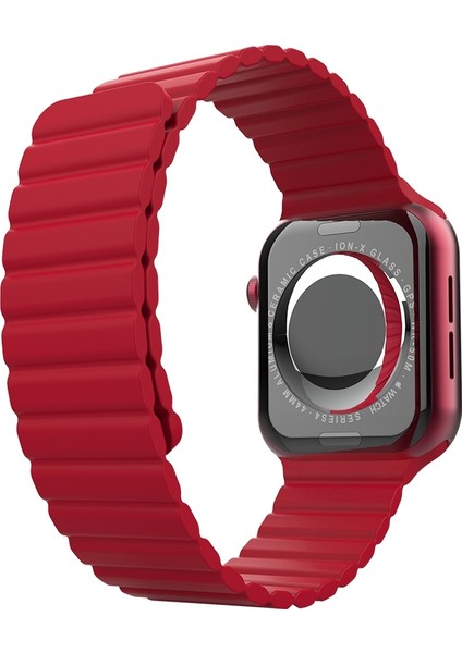 puluz Apple Watch Uyumlu 7 45Mm / 6&Se&5&4 44Mm / 3&2&1 42Mm Için Kayış Kırmızı (Yurt Dışından) modelleri