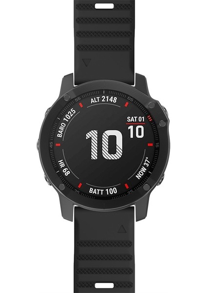 puluz Garmin Fenix ​​6 Silikon Kayış Siyah Için (Yurt Dışından)