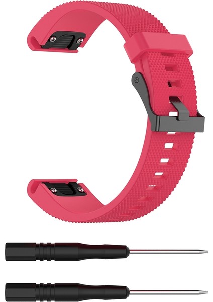 puluz Garmin Fenix ​​5S (20Mm) Silikon Bilek Kayışı Kırmızı Gül (Yurt Dışından)