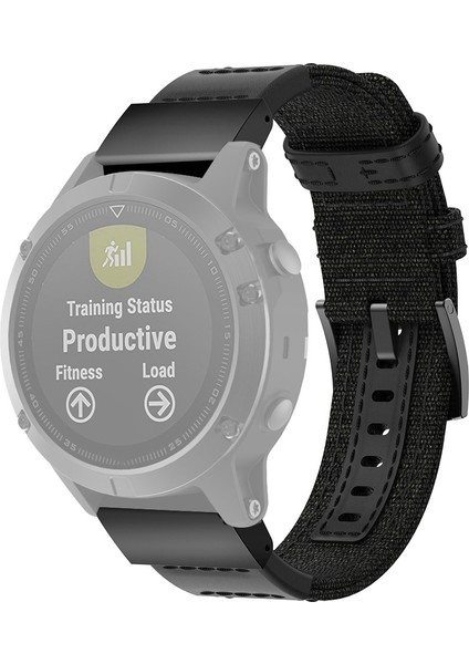 Puluz Garmin Fenix5 Artı Siyah Için Tuval Izle Bandı (Yurt Dışından)