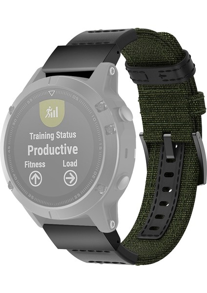 puluz Garmin Fenix5 Artı Yeşil Ordu Için Tuval Watch Band (Yurt Dışından)