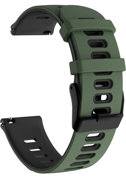 puluz Garmin Vivoaktif 4 / Venu 2 Watchband Ordusu Yeşil Siyah Için 22Mm (Yurt Dışından)