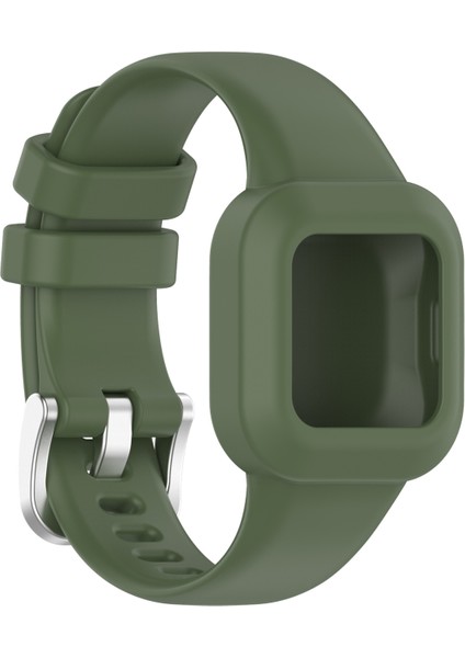 Puluz Garmin Vivofit Jr3 Için Silikon Saf Renkli Kumaş Band Koyu Yeşil (Yurt Dışından)