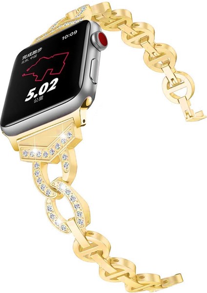 puluz Apple Watch Uyumlu Series 7 Için Paslanmaz Çelik Kayış 41Mm / 6 & Se & 5 & 4 40Mm / 3 & 2 & 1 38Mm Altın (Yurt Dışından) fiyatları