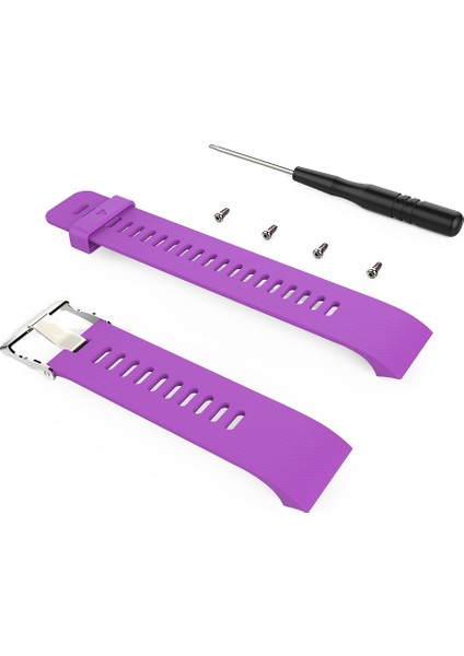puluz Garmin Forerunner Için 30/35 Silikon Kordonlu Saat Mor (Yurt Dışından)