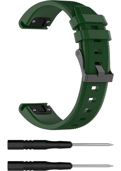 Puluz Garmin Fenix5 (22Mm) Silikon Kayışı Yeşil Ordu Için (Yurt Dışından)