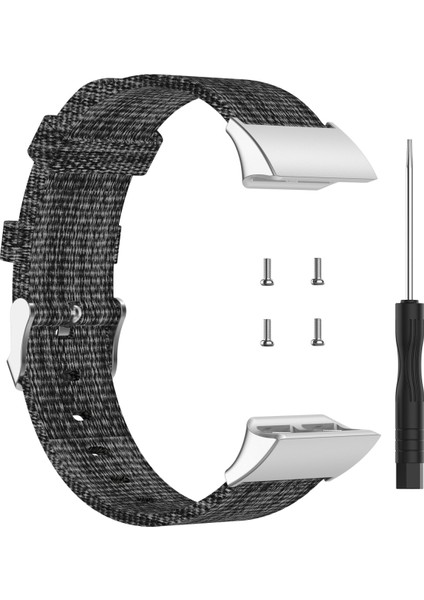 puluz Garmin Forerunner Için 35/30 Naylon Tuval Kordonlu Saat Gri (Yurt Dışından)