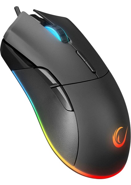 SMX-R21 Compact USB Siyah Rgb Ledli Makrolu 12800DPI / 1000hz Drag Click Oyuncu Mouse