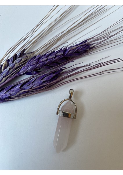 Pembe Kuvars Doğal Taş Kolye Ucu fiyatları