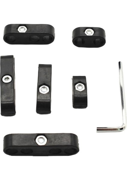 6x Siyah Buji Tel Kablo Ayırıcılar Chevy Ford Mopar Için 7mm 8mm