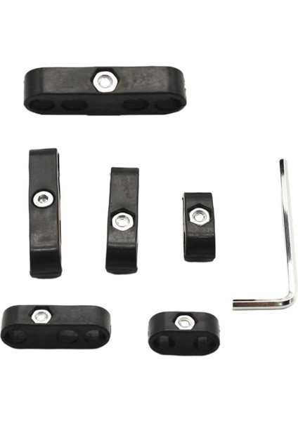 6x Siyah Buji Tel Kablo Ayırıcılar Chevy Ford Mopar Için 7mm 8mm fırsatları