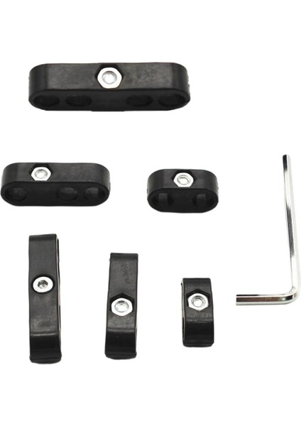 6x Siyah Buji Tel Kablo Ayırıcılar Chevy Ford Mopar Için 7mm 8mm indirimleri