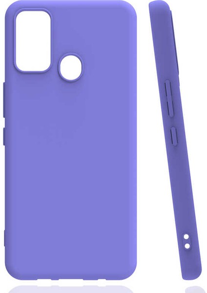 Tecno Spark 7 Kılıf Renkli Korumalı Premier Mat Silikon Mor