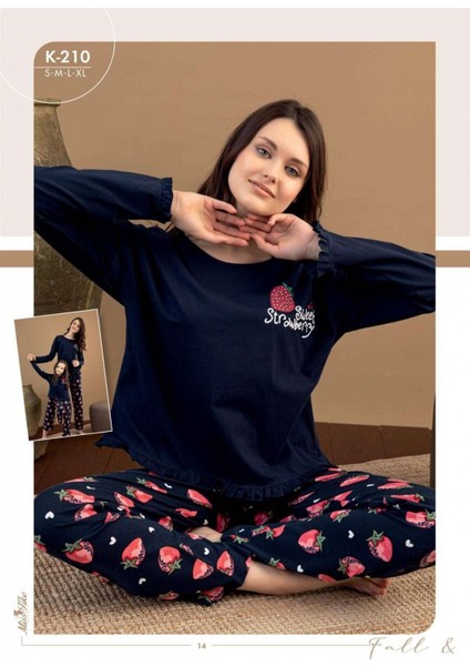 Çilek Desenli Pijama Takımı