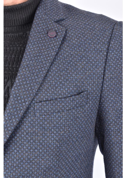 4520 Prag Slimfit Yünlü Ceket/kahverengi/48 Beden - 6 Drop indirimleri
