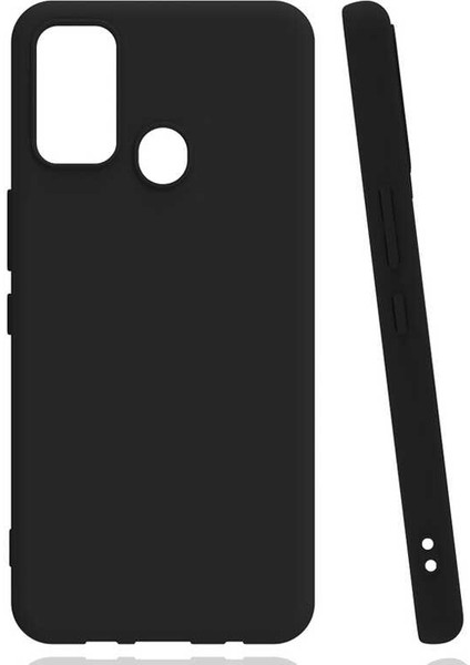 Tecno Spark 7 Kılıf Renkli Korumalı Premier Mat Silikon Siyah