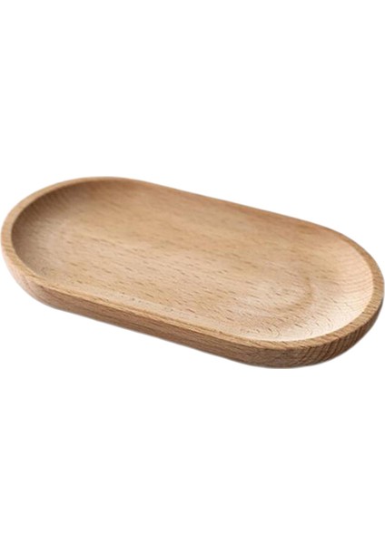 Oval Ahşap Çay Tepsisi Servis Masa Plakası Snacks Gıda Çay Depolama 10X18 cm (Yurt Dışından)