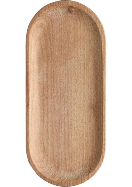 10X23 cm Oval Ahşap Çay Tepsisi (Yurt Dışından)