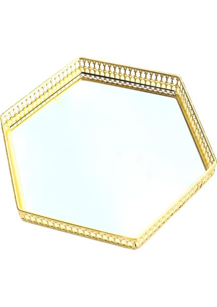 Dekoratif Organizatör Ayna Tepsi Altın Takı Depolama Plakası Cam Ayna Stili4 (Yurt Dışından) fiyatları