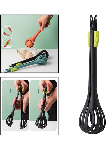 Naylon Yumurta Çırpıcı Çok Fonksiyonlu Güvenlik Gıda Tong Noodle Spagetti Maşa Siyah (Yurt Dışından) fiyatları