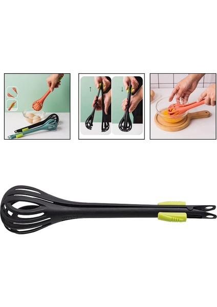 Naylon Yumurta Çırpıcı Çok Fonksiyonlu Güvenlik Gıda Tong Noodle Spagetti Maşa Siyah (Yurt Dışından) indirimleri