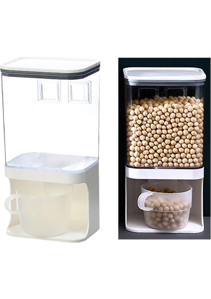 1000ML Duvara Monte Kuru Gıda Depolama Kutusu - Sarı (Yurt Dışından)