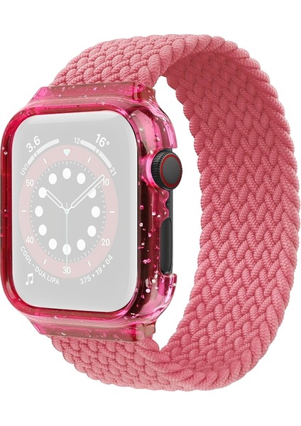 puluz Apple Watch Uyumlu Serisi 40Mm / 38Mm Için Örgü Kayış, Uzunluk:140Mm Parlak Pembe (Yurt Dışından)