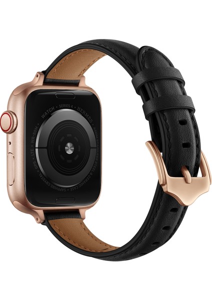 puluz Kayış Apple Watch Uyumlu Series 7 45Mm / 6 & Se & 5 & 4 44Mm / 3 & 2 & 1 42Mm Siyah Gül Altın Toka (Yurt Dışından) modelleri