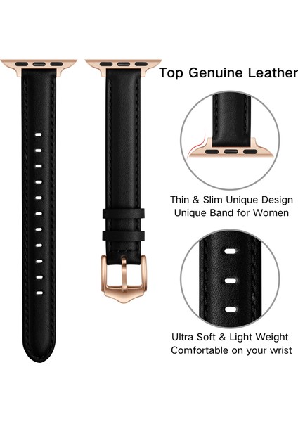 puluz Kayış Apple Watch Uyumlu Series 7 45Mm / 6 & Se & 5 & 4 44Mm / 3 & 2 & 1 42Mm Siyah Gül Altın Toka (Yurt Dışından) fırsatları