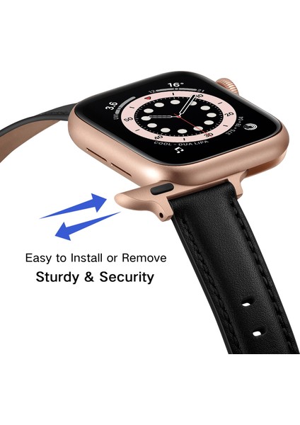 puluz Kayış Apple Watch Uyumlu Series 7 45Mm / 6 & Se & 5 & 4 44Mm / 3 & 2 & 1 42Mm Siyah Gül Altın Toka (Yurt Dışından) indirimleri