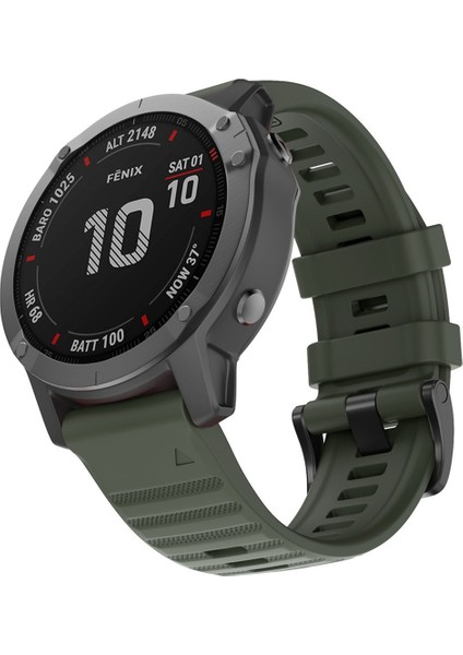 puluz Garmin Fenix ​​6 Silikon Kayış Yeşil Ordu Için (Yurt Dışından) fiyatları