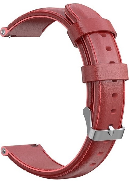 puluz Garmin Forerunner Için Yağ Balmumu Buzağı Derisi Kayışı 245 Kırmızı (Yurt Dışından)