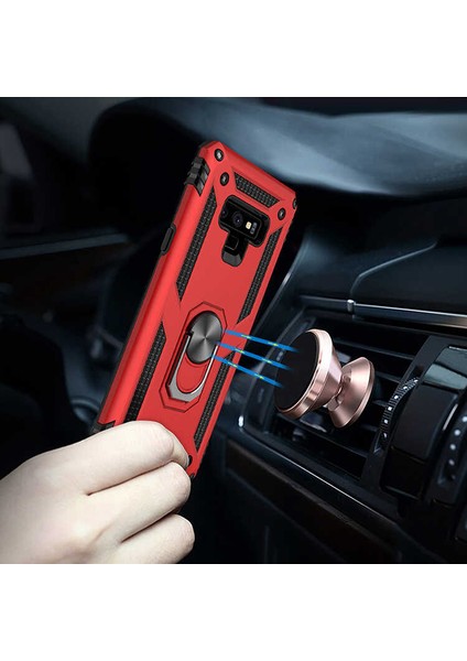 Samsung Galaxy Note 9 Kılıf Vega Tank Standlı Yüzüklü Mıknatıslı Siyah fiyatları
