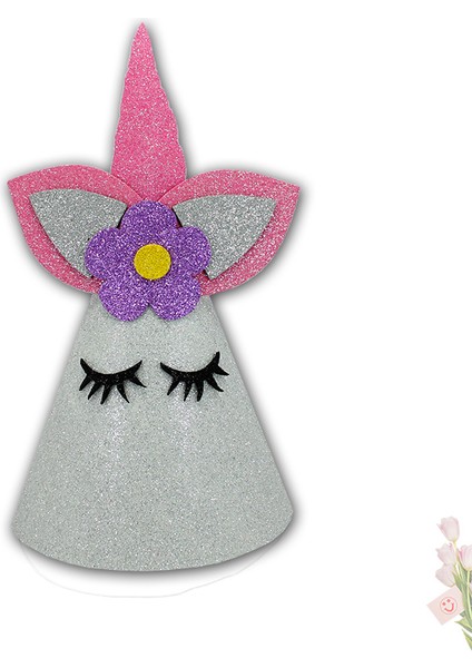 Unicorn Simli Eva Şapka, 27 cm - Mor