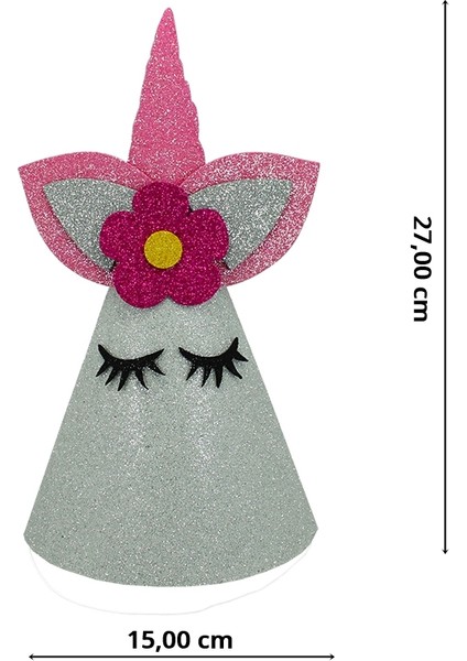 Unicorn Simli Eva Şapka, 27 cm - Fuşya fiyatları