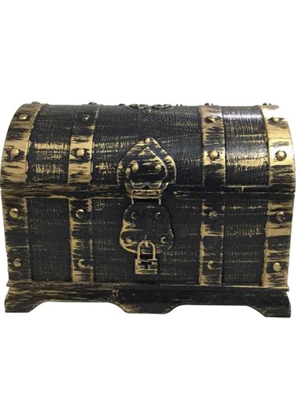 Vintage Hazine Sandık Kutusu Retro Antika Mücevher Organizatör Kutusu Dekore Edilmiş Metal (Yurt Dışından)