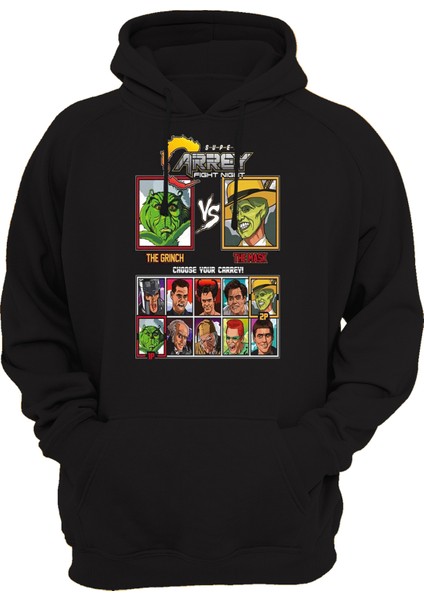 Jim Carrey Çizgi Karakterler Baskılı 3 Ipl. Şardonlu, Kalın (600 Gr.) Içi Polar Sweatshirt
