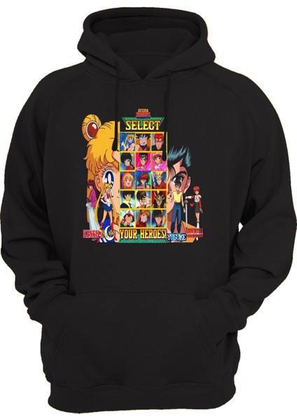 Animeler Baskılı 3 Ipl. Şardonlu, Kalın (600 Gr.) Içi Polar Sweatshirt