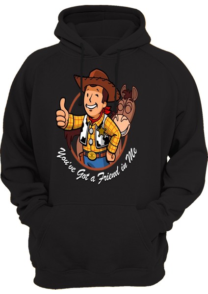 Toy Story Woody Baskılı 3 Ipl. Şardonlu, Kalın (600 Gr.) Içi Polar Sweatshirt