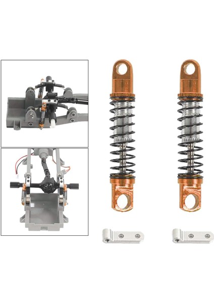 1:10 Rc Alüminyum Amortisör Damper Wpl D12 Rc Sürüklenme Araba Sarı(Yurt Dışından)